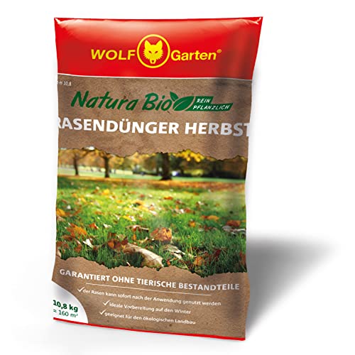 WOLF Garten WOLF-Garten - Natura Bio Herbst Rasendünger für 160 m² NR-H 10, braun von Wolf-Garten