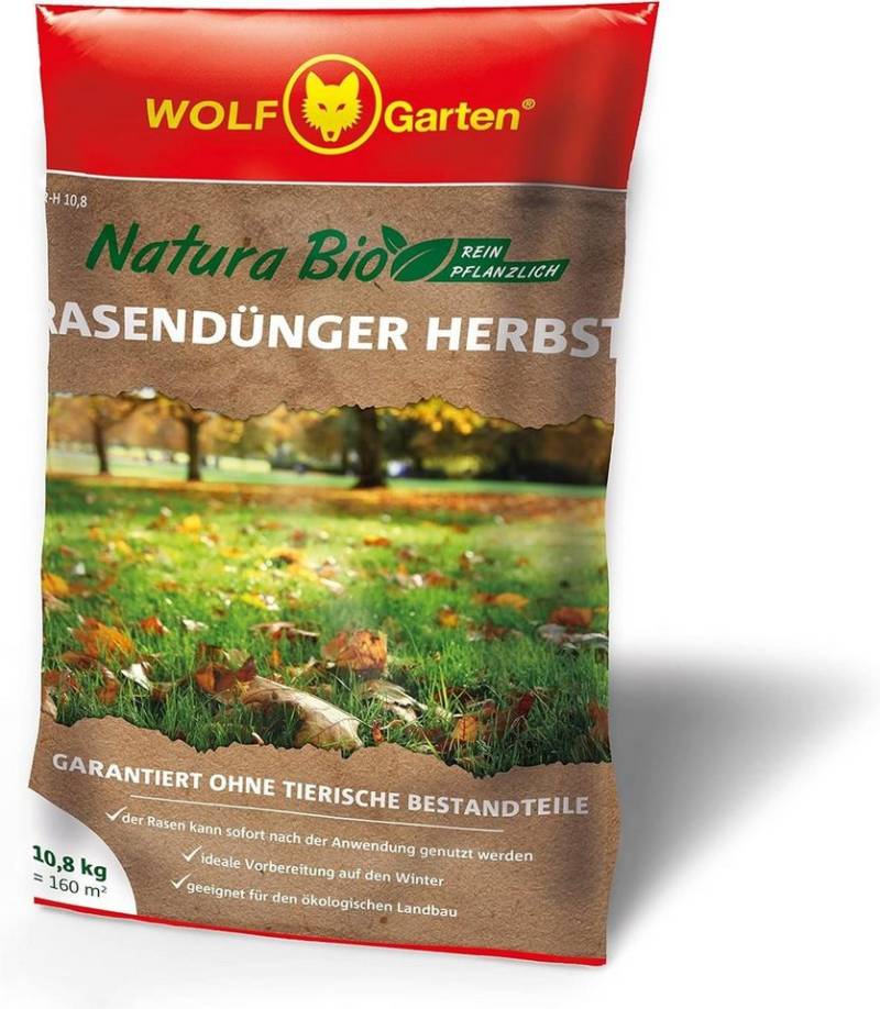 WOLF-Garten Rasendünger Natura Bio Herbst Rasendünger für 160 m² NR-H 10, 1-St. von WOLF-Garten