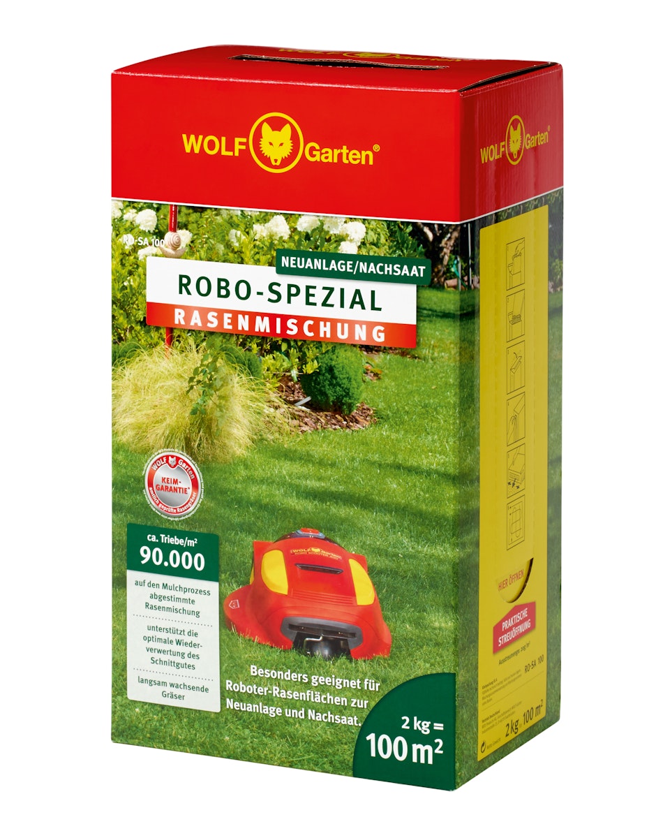 WOLF-Garten - Saatgut, RO-SA 100 Robo-Spezial Rasenmischung für 100 m² von WOLF-Garten