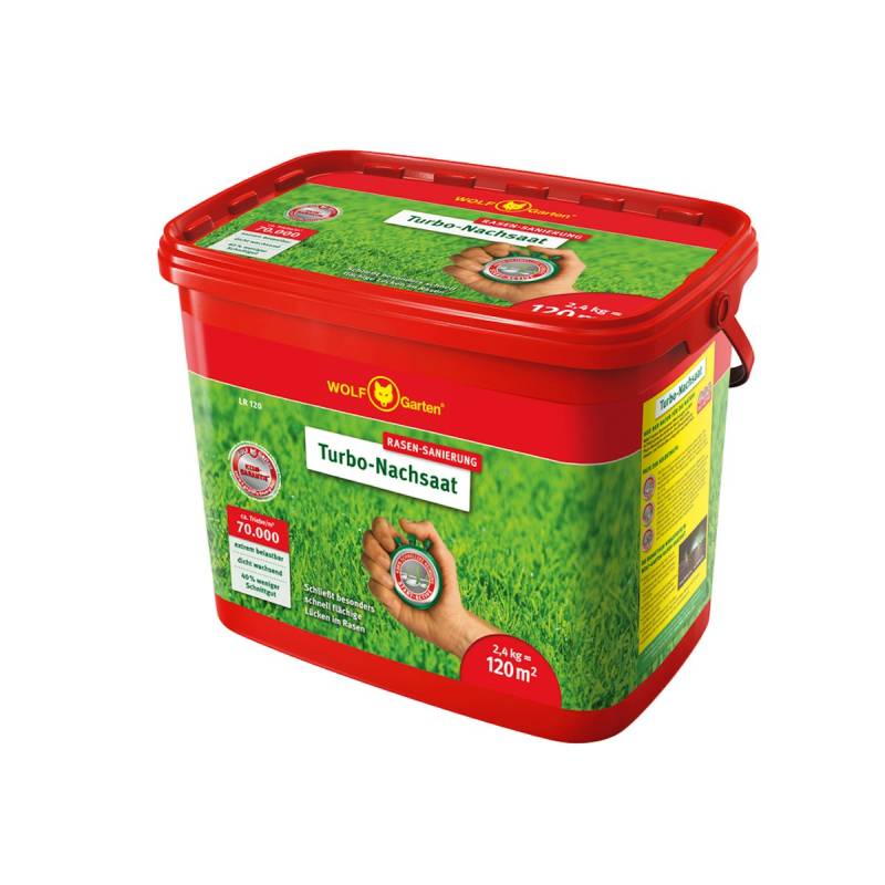 WOLF-Garten Turbo-Nachsaat-Rasen LR120 P525 2,4kg für 120m² von WOLF-Garten