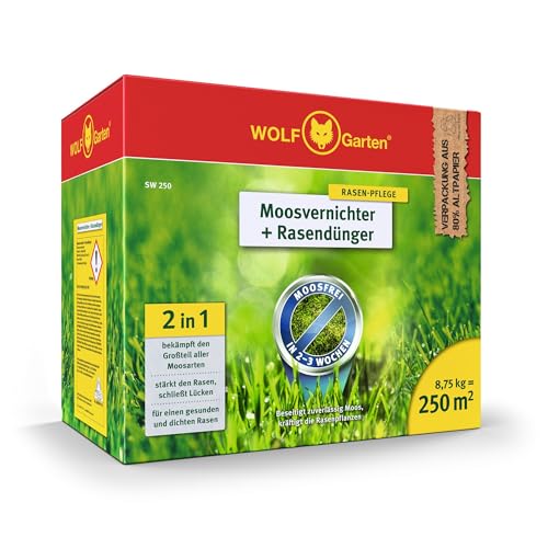 WOLF Garten WOLF-Garten - Moosvernichter und Rasendünger - SW 250 - 8,75 kg für 250 m² - 3841030 von WOLF Garten