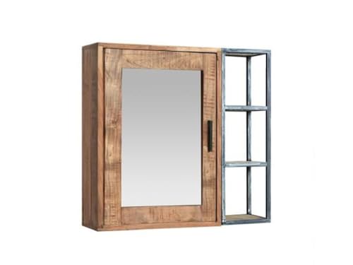WOLF MÖBEL WOOD YOU LIKE Spring Bad Spiegelschrank mit 3 seitlichen Ablagen von WOLF MÖBEL WOOD YOU LIKE