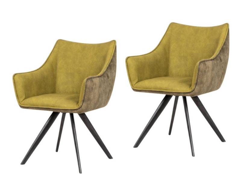 WOLF MÖBEL Esszimmerstuhl SEBA Drehstuhl Marko 180° moos, 2er SET (60x62x88), SEBA Drehstuhl Marko 180° moos, 2er SET von WOLF MÖBEL