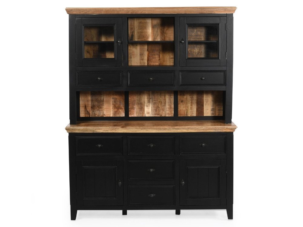 WOLF MÖBEL Küchenbuffet COUNTRY Buffet mit 2 Holz-/ 2 Glastüren/ 8 Schubladen (160 x 40 x 200) von WOLF MÖBEL