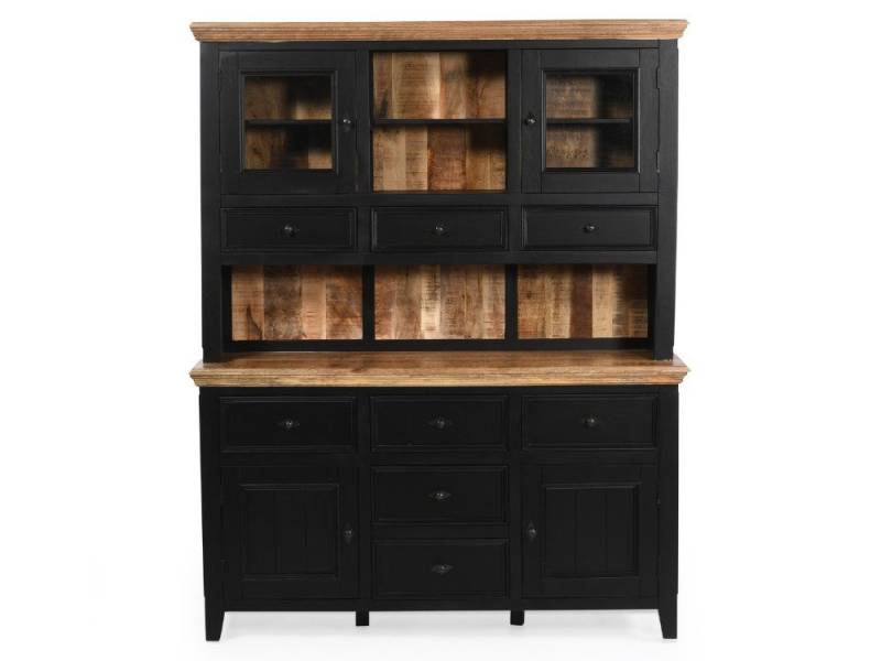 WOLF MÖBEL Küchenbuffet COUNTRY Buffet mit 2 Holz-/ 2 Glastüren/ 8 Schubladen (160 x 40 x 200) von WOLF MÖBEL