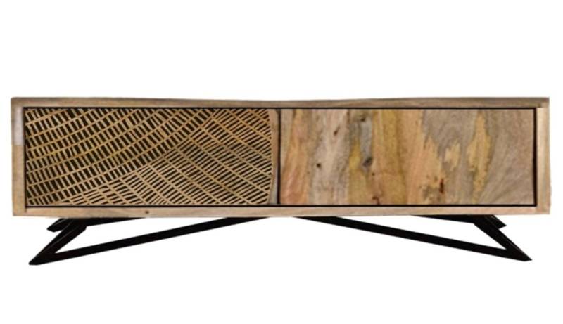 WOLF MÖBEL Sideboard (130x38x50), NEPTUN Lowboard mit 2 Schubladen von WOLF MÖBEL