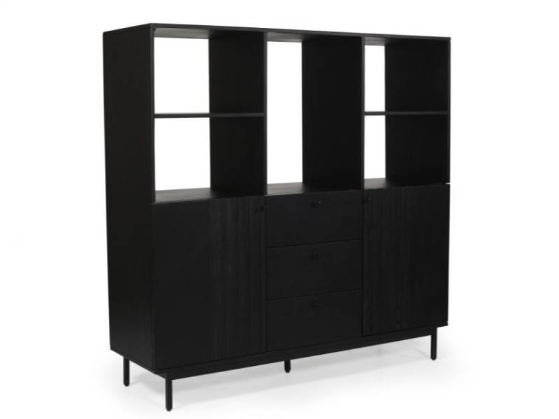 WOLF MÖBEL Sideboard (145 x 40 x 145), FLUETE Highboard mit 2 Türen / 3 Schubladen / 5 Ablagen von WOLF MÖBEL