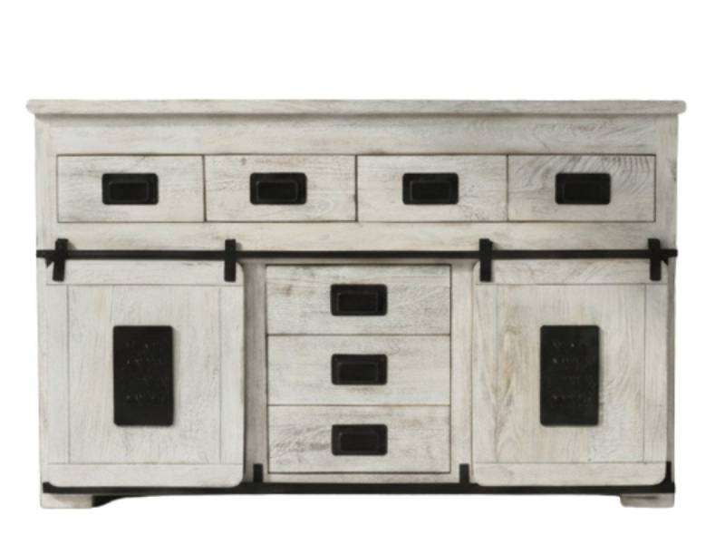 WOLF MÖBEL Sideboard (145 x 45 x 90), SLIDE Kommode mit 7 Schubladen / 2 Schiebetüren von WOLF MÖBEL