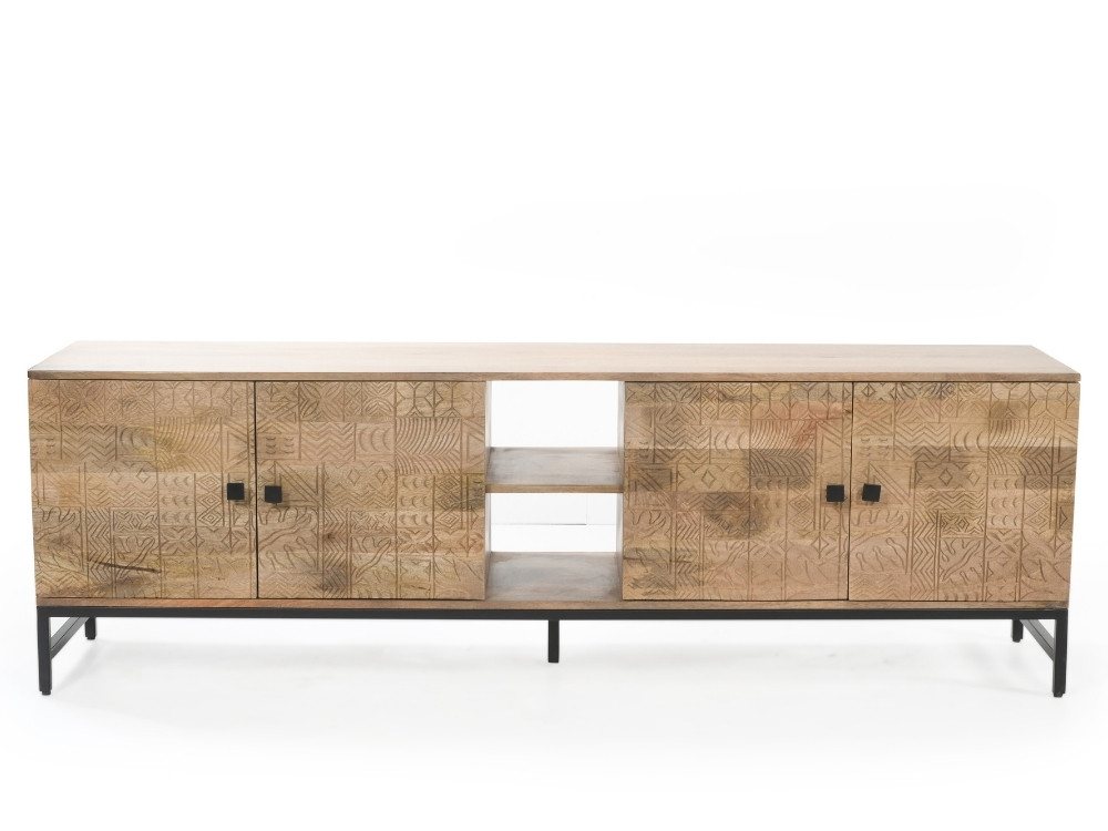 WOLF MÖBEL Sideboard (175 x 40 x 55), CARVING Lowboard mit 4 Türen von WOLF MÖBEL