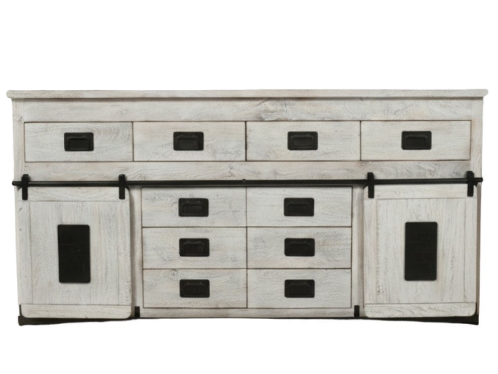 WOLF MÖBEL Sideboard (195 x 45 x 90), SLiDE Kommode mit 10 Schubladen / 2 Schiebetüren von WOLF MÖBEL