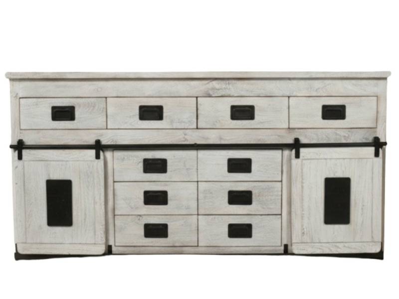 WOLF MÖBEL Sideboard (195 x 45 x 90), SLiDE Kommode mit 10 Schubladen / 2 Schiebetüren von WOLF MÖBEL