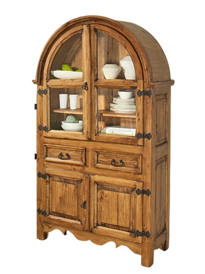 WOLF MÖBEL Vitrine MEXIKO Rundbogenvitrine (110x46x190) von WOLF MÖBEL