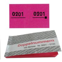 WOLF & APPENZELLER Doppelnummernblöcke 0001-0100, 0101-0200, 0201-0300, 0301-0400, 0401-0500 von WOLF & APPENZELLER