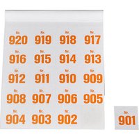 WOLF & APPENZELLER Klebenummern Zahlen, orange 20,0 x 24,0 mm, 100 Etiketten von WOLF & APPENZELLER