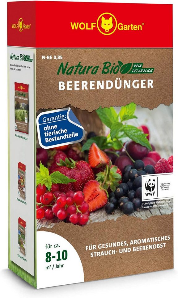 WOLF Beerendünger "Natura Bio" Beerendünger N-BE 0,85 für ca. 8-10 m²/Jahr, 1-St. WOLF Beerendünger "Natura Bio" Beerendünger N-BE 0,85 für ca. 8-10 m²/Jahr, 1-St. von WOLF