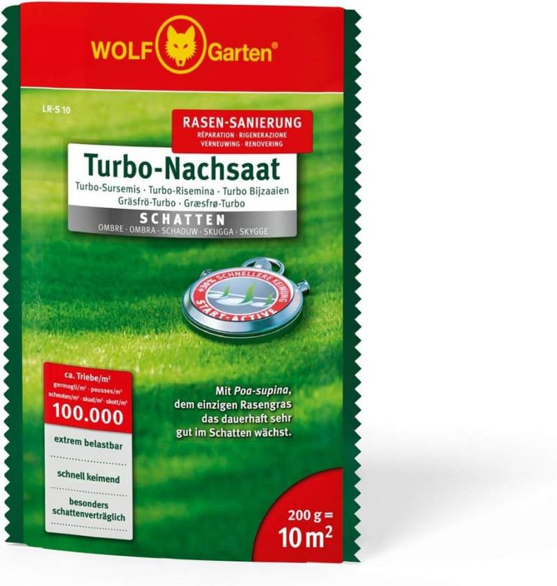 WOLF Gartendünger Turbo-Nachsaat Schatten L-RS 10, rot, 1-St. von WOLF