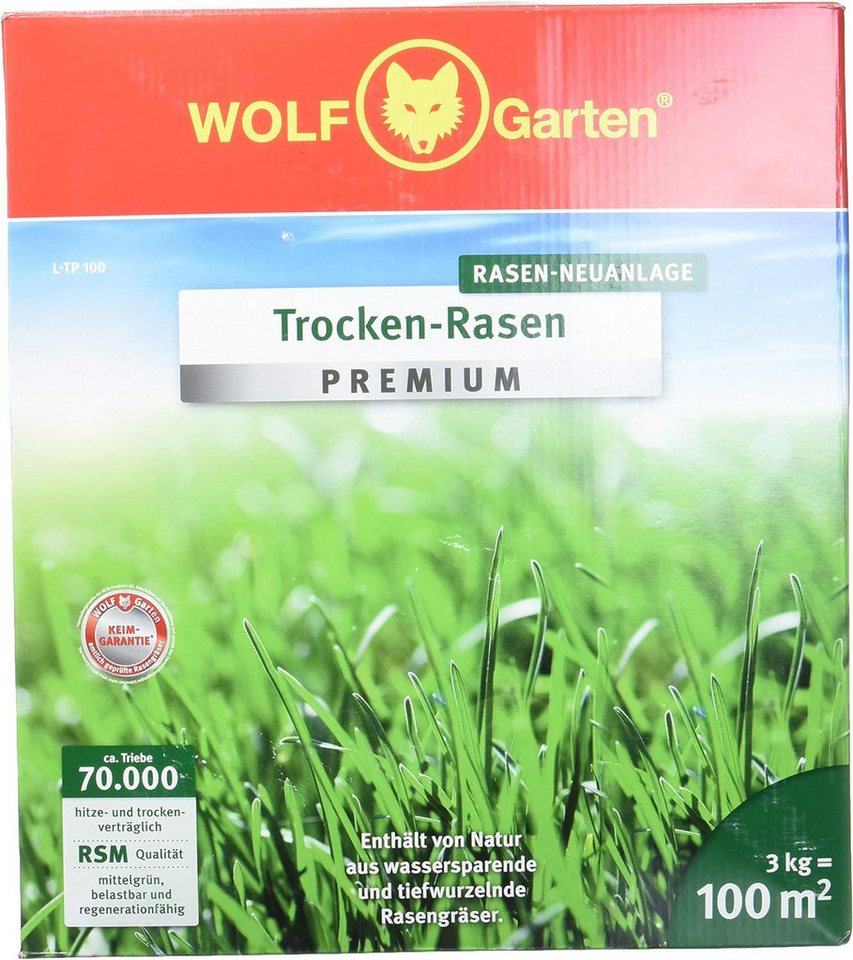 WOLF Rasendünger Trocken Rasen Premium, 100 m², Gelb, 1-St. WOLF Rasendünger Trocken Rasen Premium, 100 m², Gelb, 1-St. von WOLF