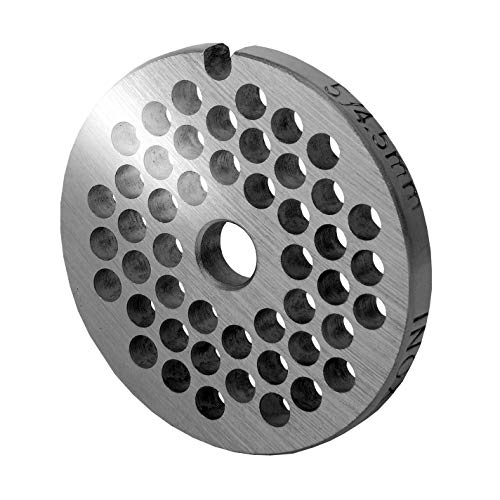 INOX Lochscheibe Gr.5-4,5 mm Bohrungen – passend für alle gängigen Fleischwölfe Größe 5 – z.B.: Bosch MUM4/MUM5 - Alexanderwerk Größe 5 – Jupiter Größe 5 und viele mehr. von Wolfcut