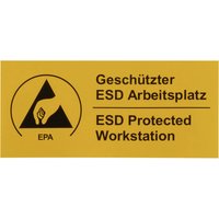 ESD-Warnschild 1 St. Gelb, Schwarz (l x b) 90 mm x 40 mm 2850.4090.DE selbstkleben - Wolfgang Warmbier von WOLFGANG WARMBIER