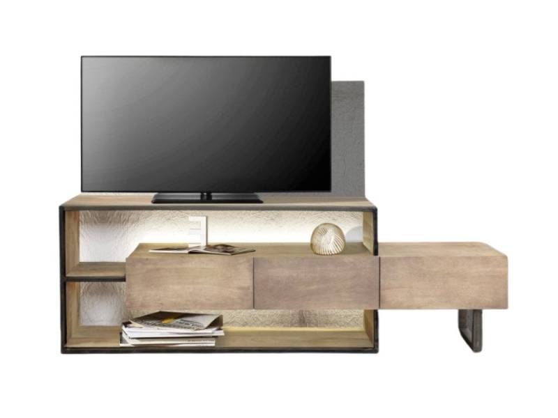 WOLF MÖBEL Sideboard (195x40x60), CITY Lowboard 3 Schubladen / 2 Ablagen / Licht von WOLF MÖBEL