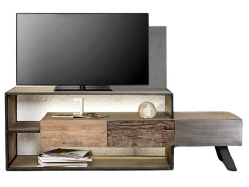 WOLF MÖBEL Sideboard (40x60x195), CITY Lowboard 3 Schubladen / 2 Ablagen / Licht von WOLF MÖBEL