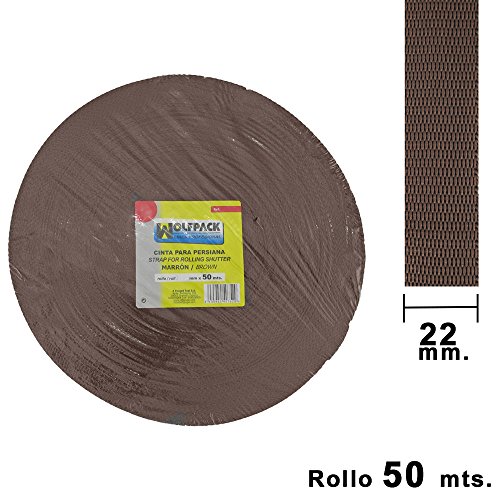 Band Wolfpack Plissee braun 22 mm. Rolle 50 Meter von WOLFPACK