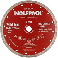 Wolfpack - Diamantscheibe ø 230 mm. Porzellan, Steinzeug, Keramik, Bodenbeläge. Diamantsegment 10 mm. von WOLFPACK
