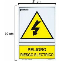 Elektrisches Gefahrenposter 30x21 cm. von WOLFPACK