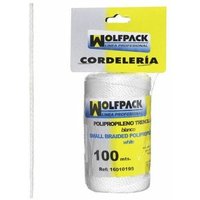 Geflochtenes Seil aus weißem Polypropylen (Spule 100 Meter) von WOLFPACK