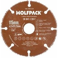 Holz-/Kunststoff-Trennscheibe ø 115 mm. Wolframcarbid-Schneidkante von WOLFPACK