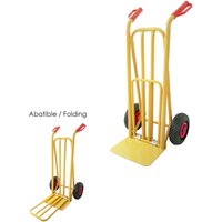 Lagerhaus / Sackkarre mit klappbarer Schaufel Luftreifen Kunststoffreifen von WOLFPACK