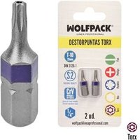 Wolfpack - Manipulationssicherer Torx-Sechskant-Bit-Entferner 'T10' aus chromfarbenem S2-Chrom-Vanadium-Stahl (2 Stück) von WOLFPACK