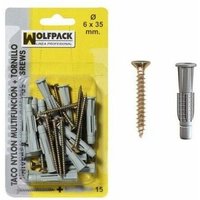 Wolfpack - Multi-Action-Stecker+MU-Schraube 6x45 mm. (15 Stück) von WOLFPACK