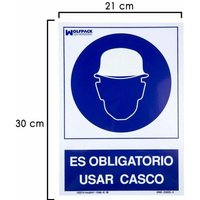 Pflichtposter Helm tragen 30x21 cm. von WOLFPACK