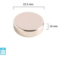 Runder Neodym-Magnet Wolfpack 22,5x10 mm. (Blisterverpackung 1 Stück) von WOLFPACK