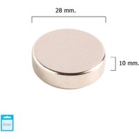 Runder Neodym-Magnet Wolfpack 28x10 mm. (Blisterverpackung 1 Stück) von WOLFPACK