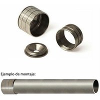 Stangenhalter für Wandgarderobe ø 12 mm. Stecker aus Nickel-Messing (Chrom) von WOLFPACK