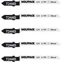 Stichsägeblätter zum Grobschneiden von Holz, 5 Stück. Chrom-Vanadium-Klinge 58. Universal-T-Schaft von WOLFPACK