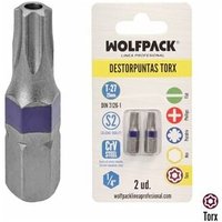 Torx-Bit-Entferner T27 (2 Stück) S2 Chrom-Vanadium-Stahl von WOLFPACK