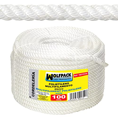 WOLFPACK 16010210 Polypropylenseil Multifilament (Rolle 100 m) 8 mm, No Color, One Size von WOLFPACK