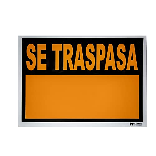 WOLFPACK Cartel Se Traspasa 15056025 Schild Wird 70 x 50 cm überzogen, Schwarz von WOLFPACK