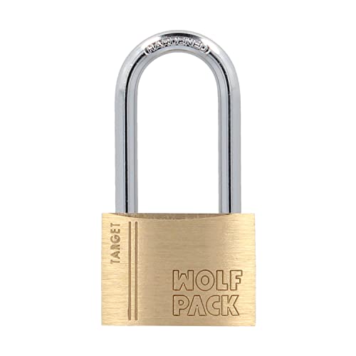 WOLFPACK LINEA PROFESIONAL 03101555 Vorhängeschloss Messing Bogen lang 60 mm. Target Serie, bunt von WOLFPACK