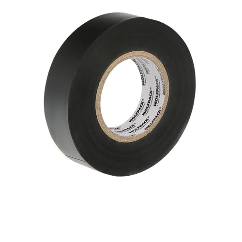 WOLFPACK LINEA PROFESIONAL 14063160 Professional Schwarz Dicke 0,15 mm Breite 19 mm Rolle 25 Meter Elektriker Isolierband Kabel mehrfarbig von WOLFPACK