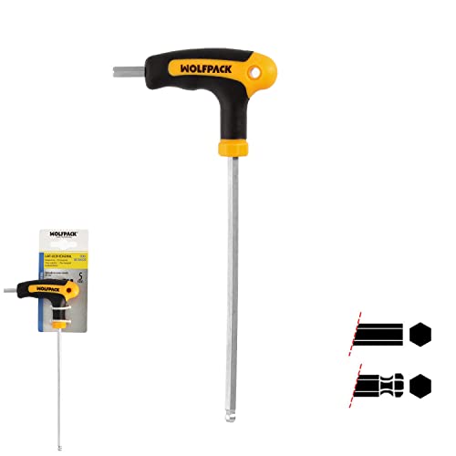 WOLFPACK LINEA PROFESIONAL 2104520 Inbusschlüssel mit Kugelgriff T-förmig 5,0 mm. Mit Aufhänger, Farbig, único von WOLFPACK