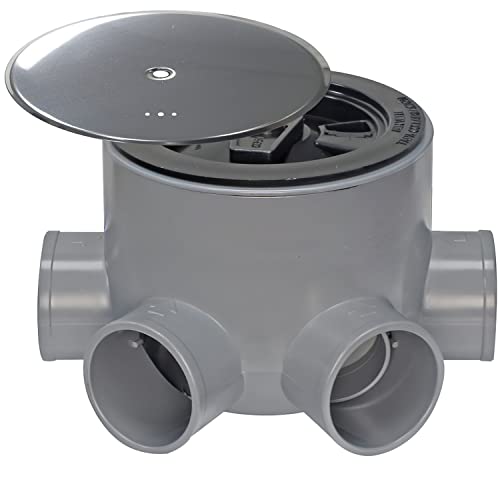 WOLFPACK LINEA PROFESIONAL 4110202 Siphondose PVC T 89 A 110 50-40 Höhe 85 mm. Mit Belüftungsdeckel, 0, Farbig, único von WOLFPACK