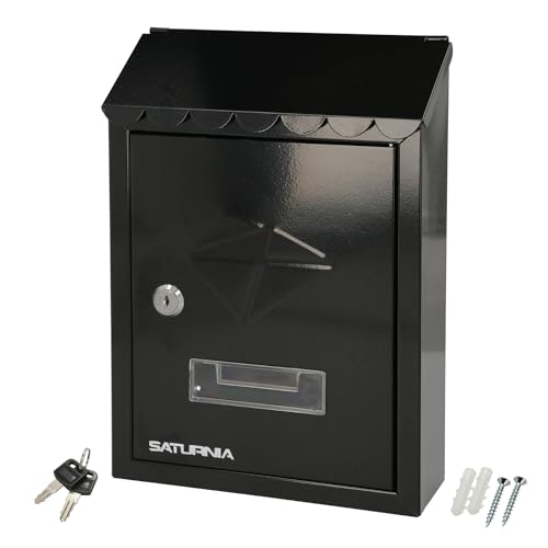 WOLFPACK LINEA PROFESIONAL Außenbriefkasten Residence 205 x 300 x 70 mm, Schwarz von WOLFPACK