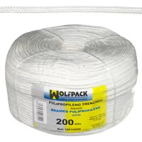 Weiße, geflochtene Schnur aus Polypropylen (Spule 200 m) von WOLFPACK