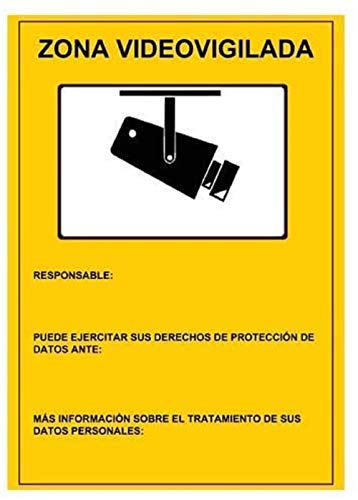 Wolfpack 15050920 Warnschild für Bereich mit Videoüberwachung (Spanisch), 30 x 21 cm von WOLFPACK