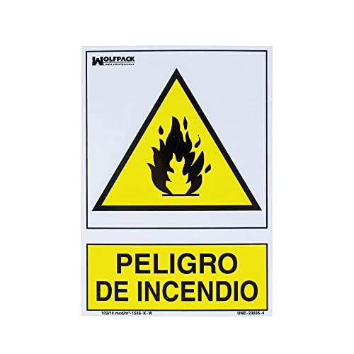 Wolfpack 15051260 Schild Gefahr von Feuer 30 x 21 cm von WOLFPACK