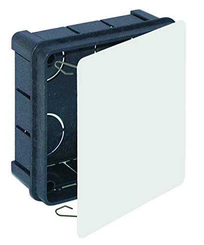 Wolfpack 19030705 – eingebautes Junction Box mit Deckel 100 x 100 x 45 mm mit Metall Haken von WOLFPACK